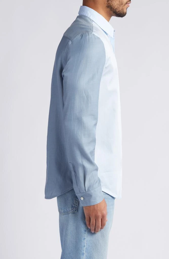 COS Relaxed Fit Colorblock Cotton Button-Up Shirt 4