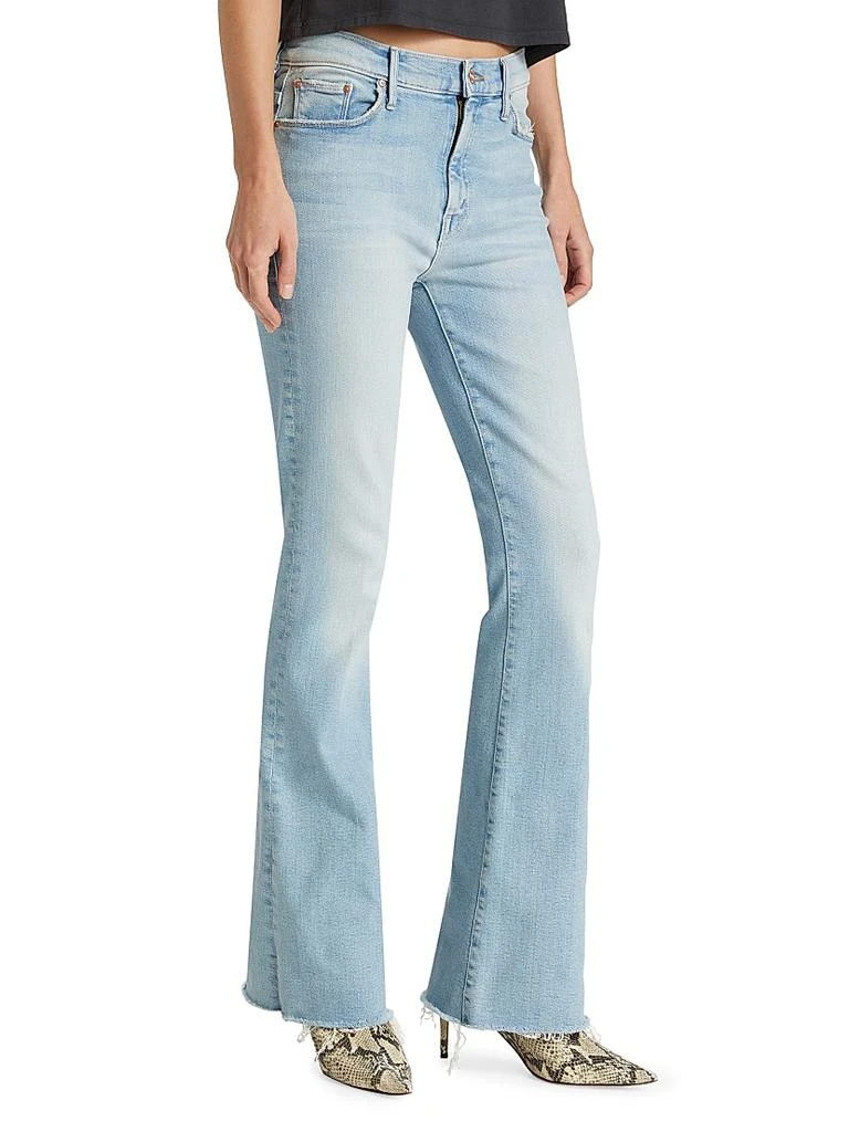 MOTHER Weekender Fray Mid-Rise Flared Jeans 4