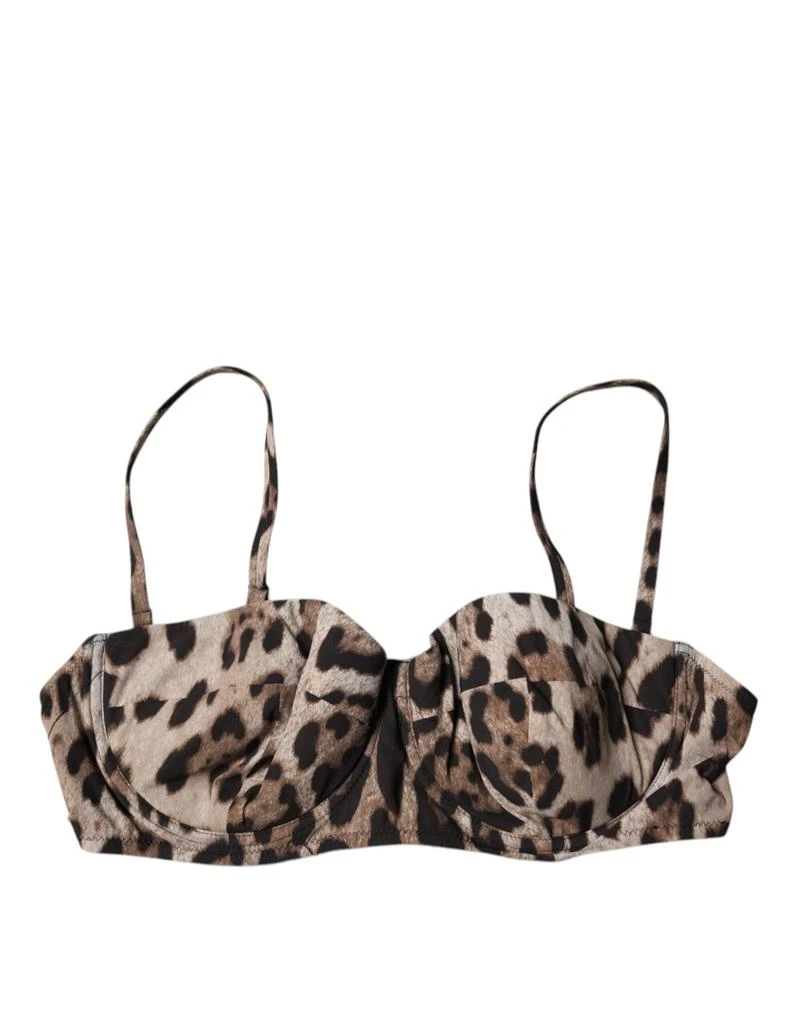 Dolce 
Gabbana Leopard Nylon Balconcino Bra Women
s Underwear (Pre-Owned)