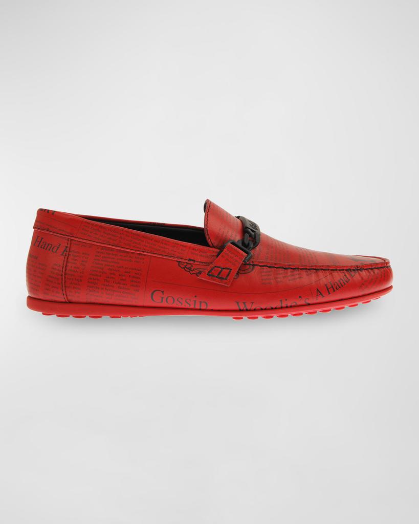 John Galliano Paris Men's Gazette Leather Drivers