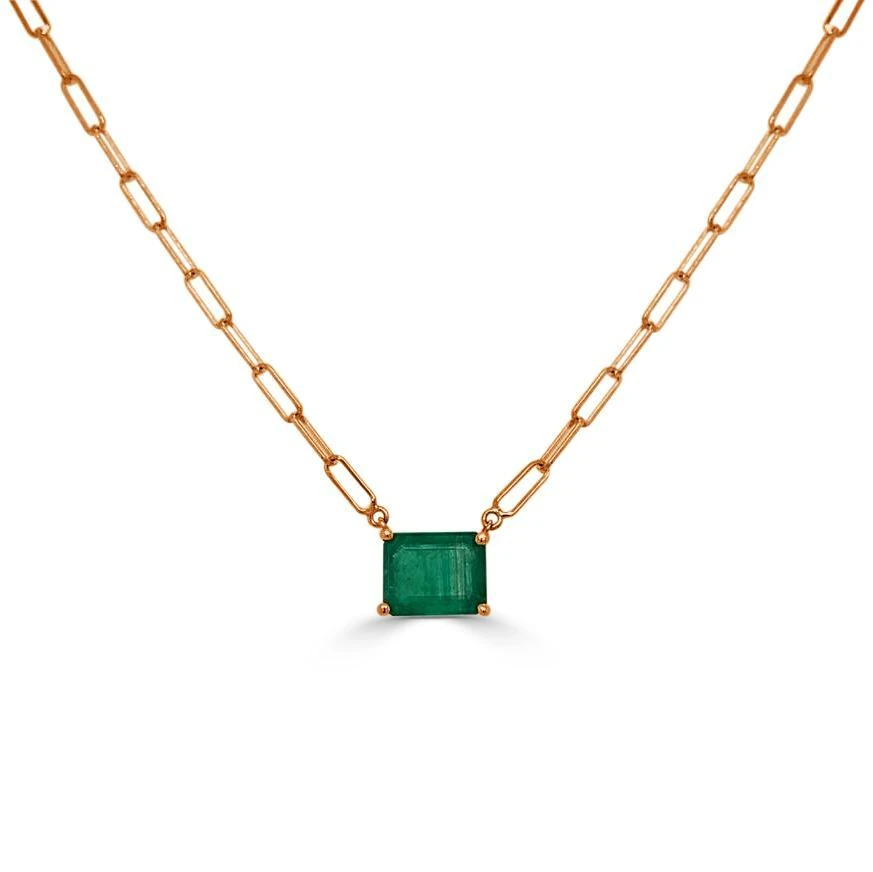 Sabrina Designs 14k Gold & Emerald Link Necklace 8