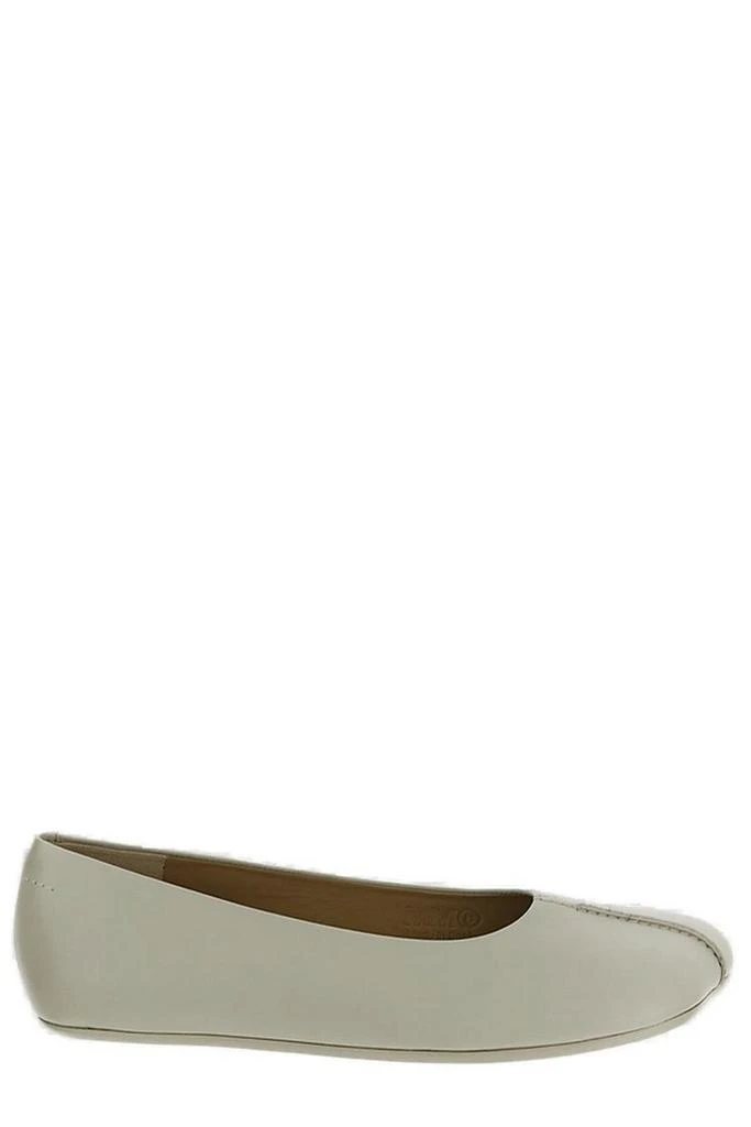 MM6 MM6 Maison Margiela Stitch-Out Asymmetric Toe Ballerina Shoes 1