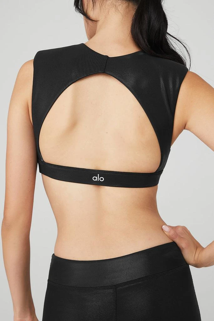 Alo Super Shine Flash Bra - Black 4