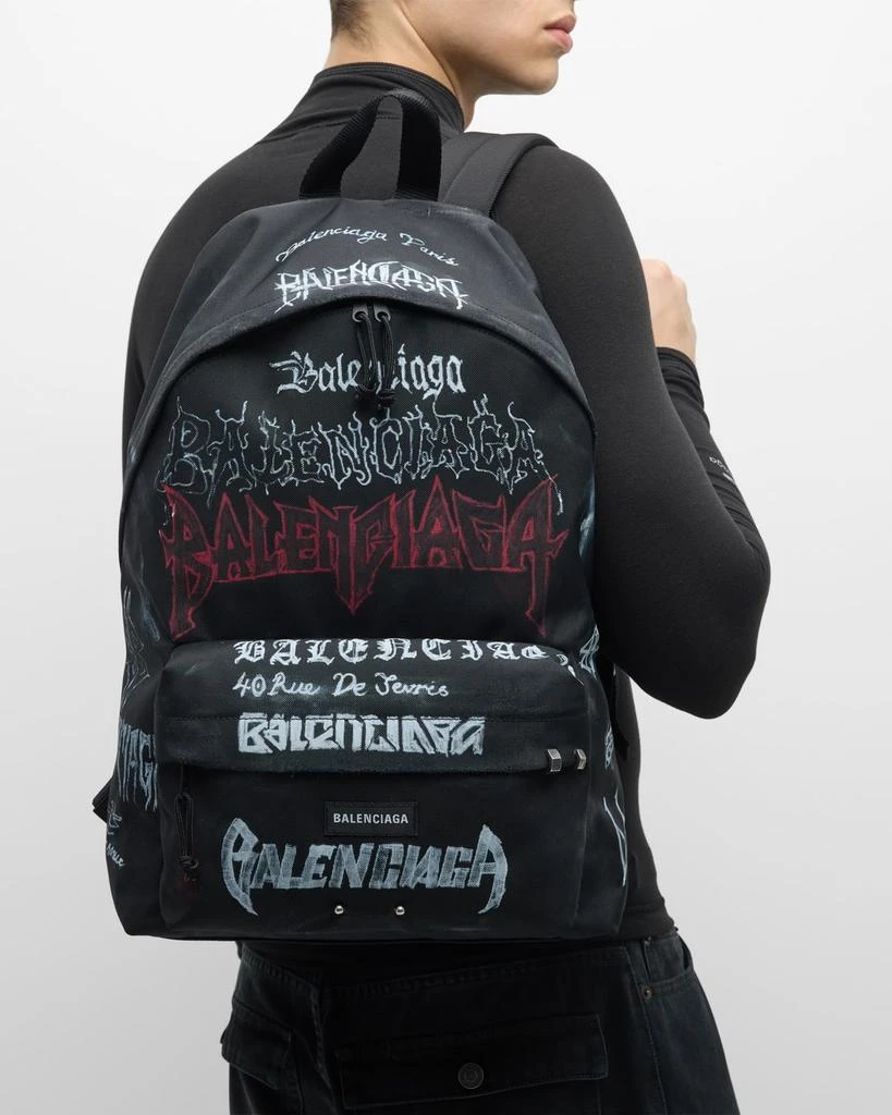 Balenciaga Men's Explorer DIY Metal Allover Backpack 2