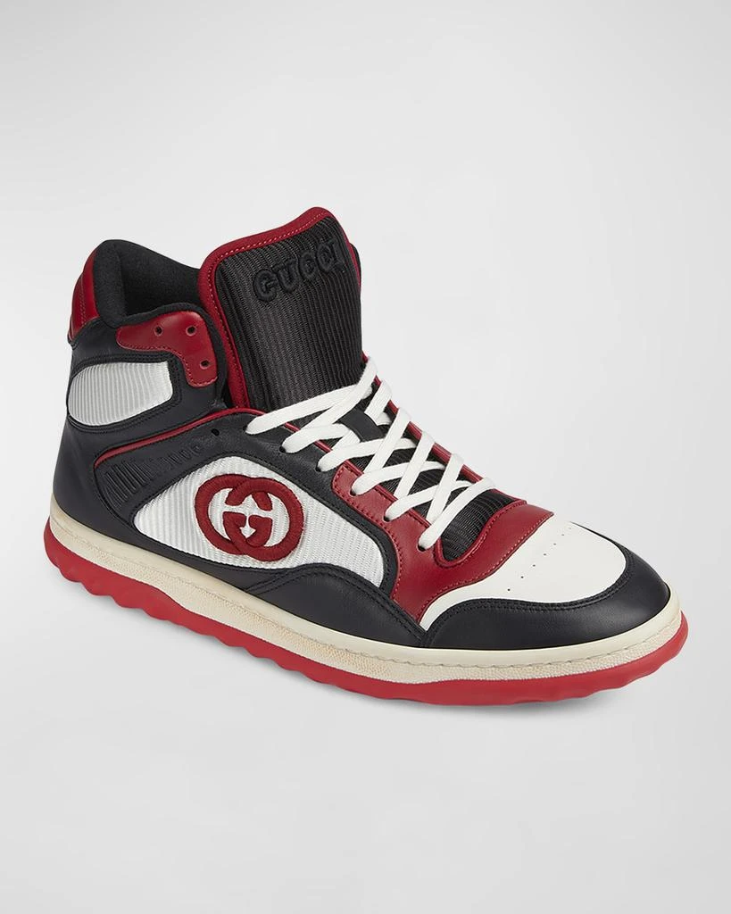 Gucci Men's MAC 80 Embroidered High-Top Sneakers 2