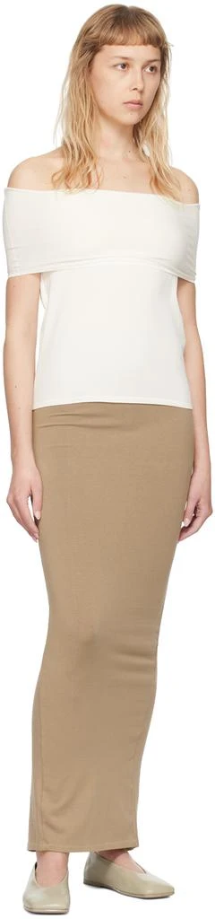 Quira SSENSE Exclusive Off-White Foldover Neck Blouse 4