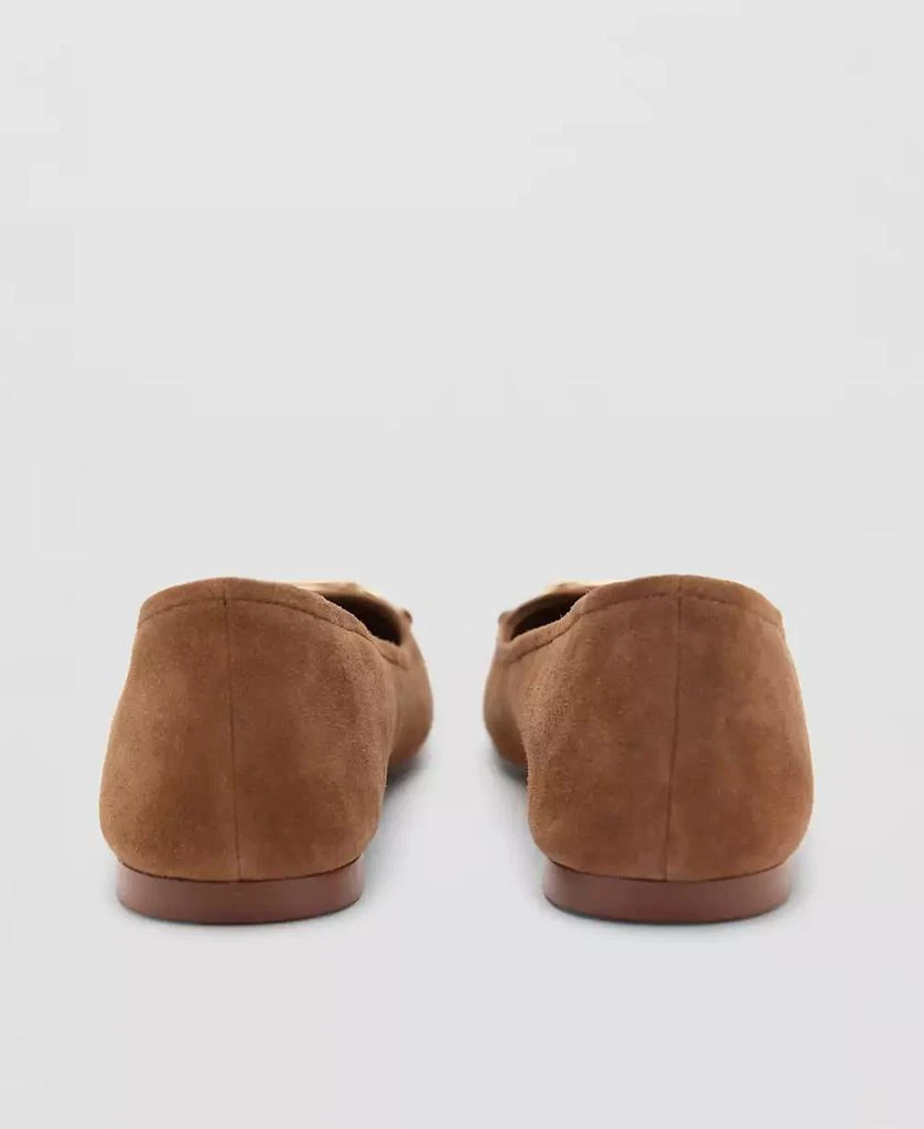 Mango Women
s Links Detail Leather Ballerina Shoes 4