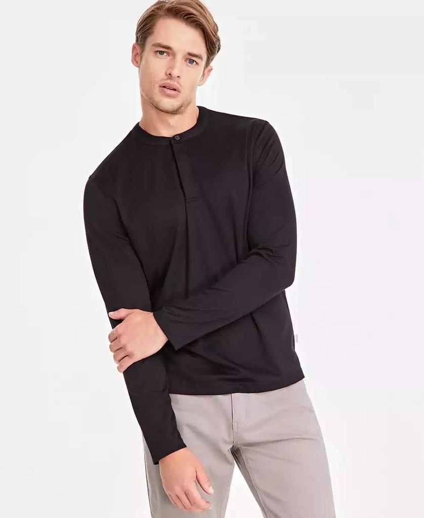 Alfani Men's Alfatech Solid Henley, Created for Macy's 1