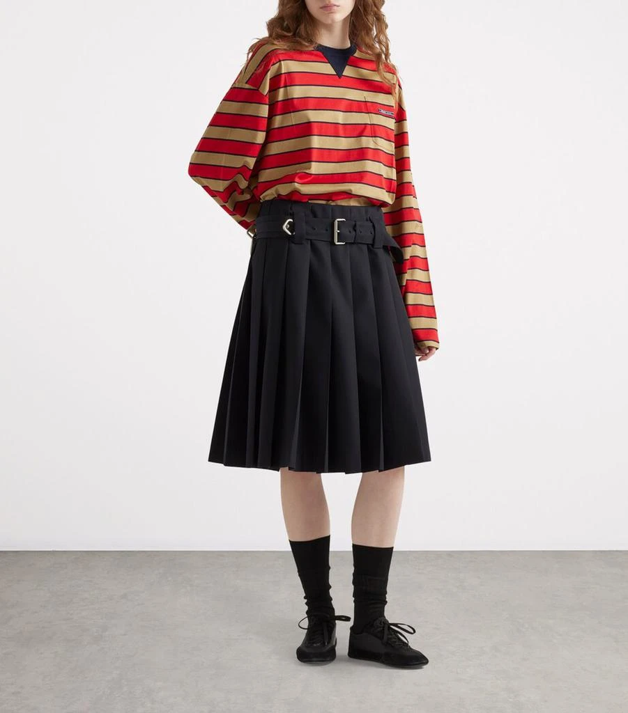 Prada Cotton Striped Long-Sleeve T-Shirt 2