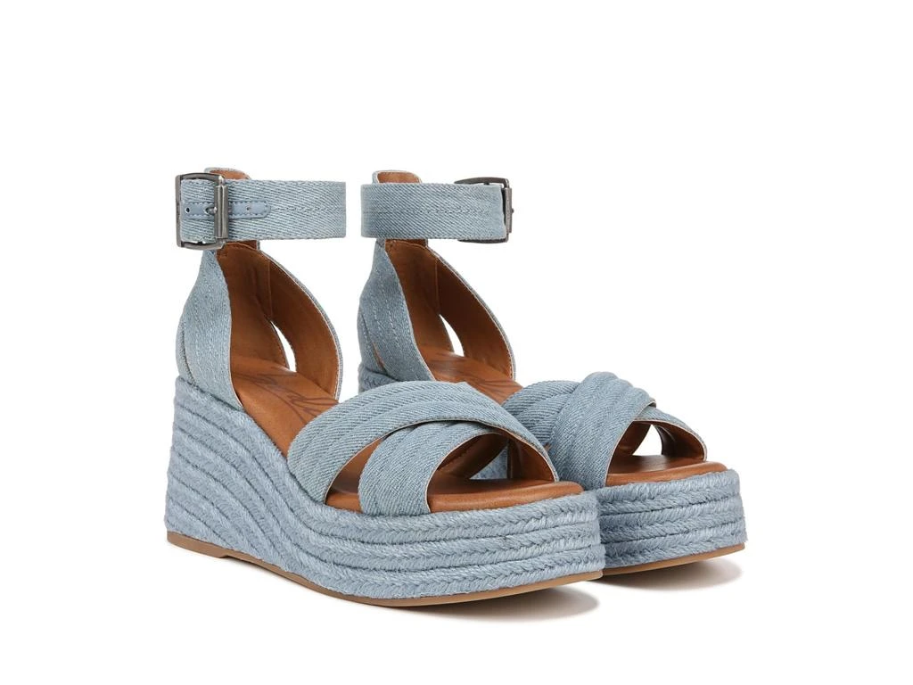 ZODIAC Naomi Denim Ankle Strap Wedge Sandal 1