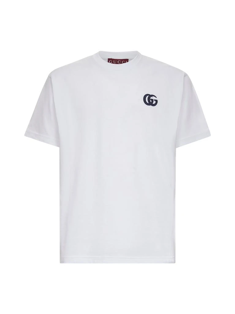 Gucci GUCCI | White washed jersey embroidered T-shirt | Man | L 1