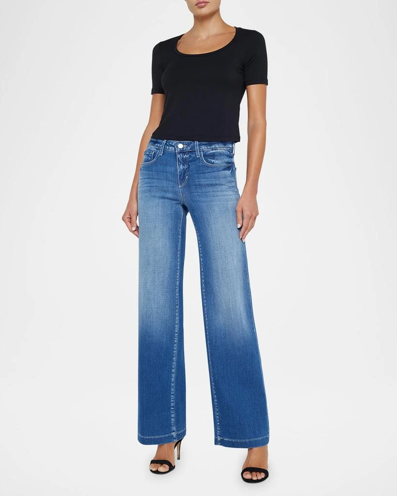 L'Agence Joanne Low-Rise Wide-Leg Jeans 2
