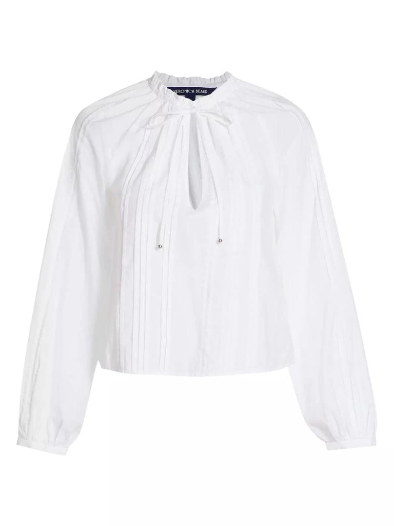 VERONICA BEARD Jaxon Cotton Pintuck Blouse 1