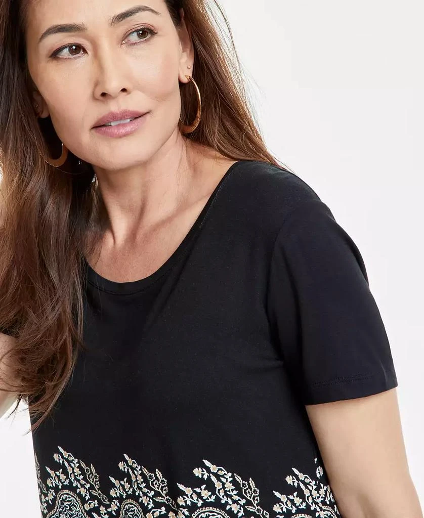 JM Collection Petite Printed Short-Sleeve Top, Exclusively at Macy's 3