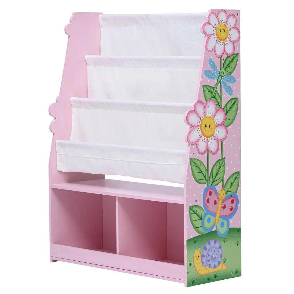 Teamson Kids Magic Garden Kids Wooden Bookcase & Storage Multi TD-13410MG 1
