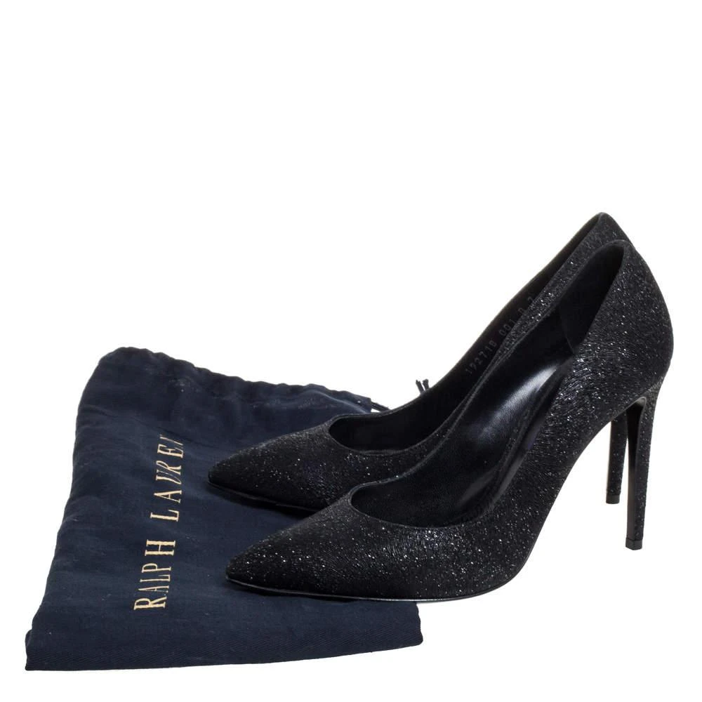 Ralph Lauren Ralph Lauren Black Glitter Pointed Toe Pumps Size 37 8