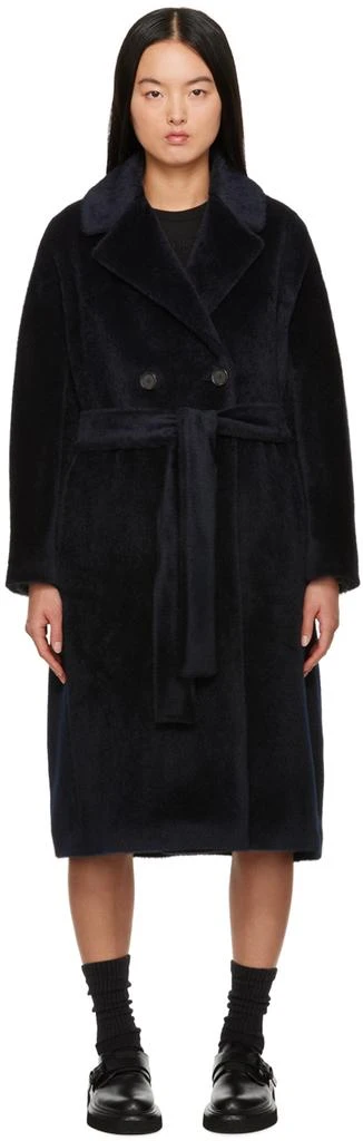 Max Mara Navy Zaire Coat 1