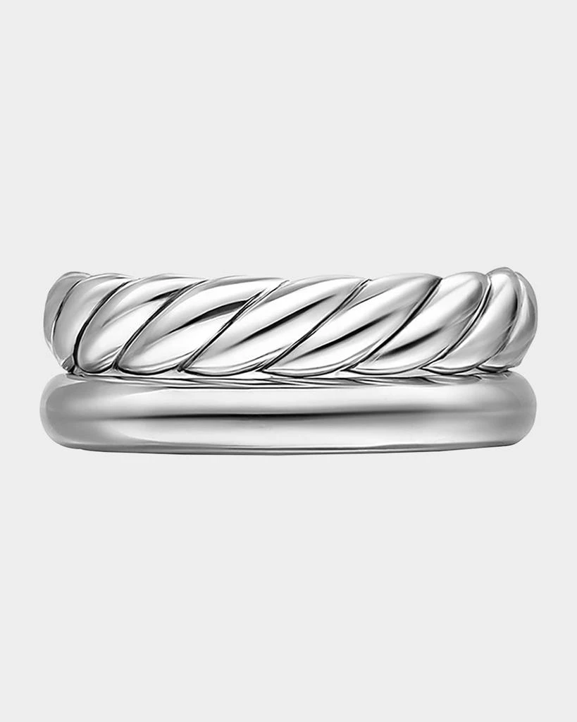 David Yurman DY Mercer 2-Row Ring in Silver, 8mm 5