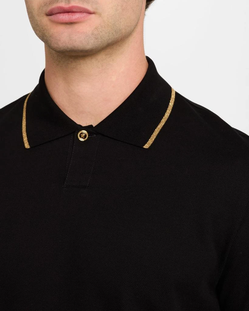 Versace Men's Medusa Tipped Pique Polo Shirt 5