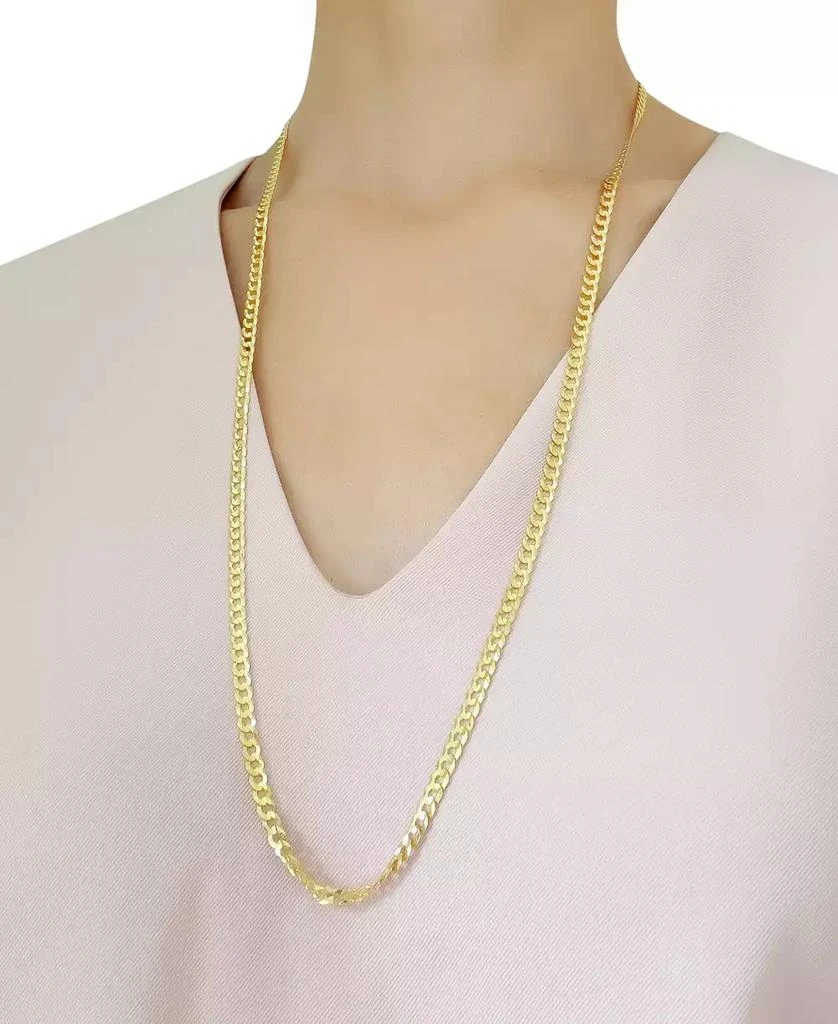 Italian Gold 24" Open Curb Link Chain Necklace (4-5/8mm) in Solid 14k Gold 2