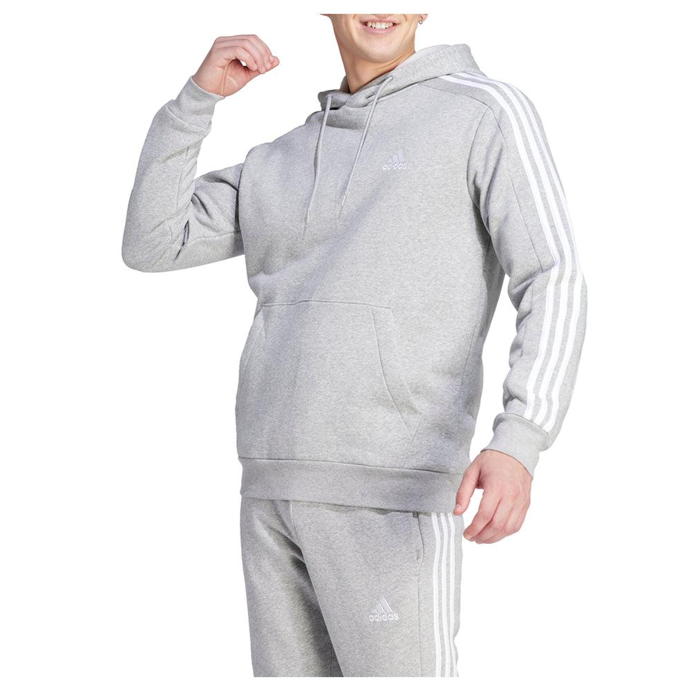 Adidas Essentials Fleece Striped Pullover Hoodie