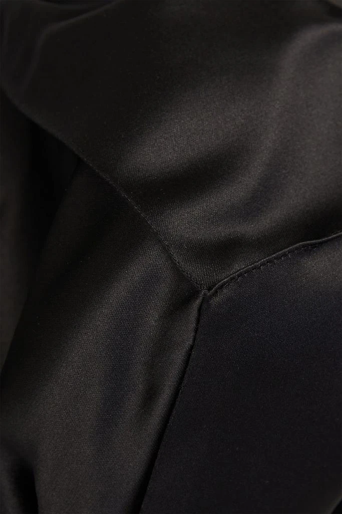 Tibi Satin-paneled cotton-poplin top 4