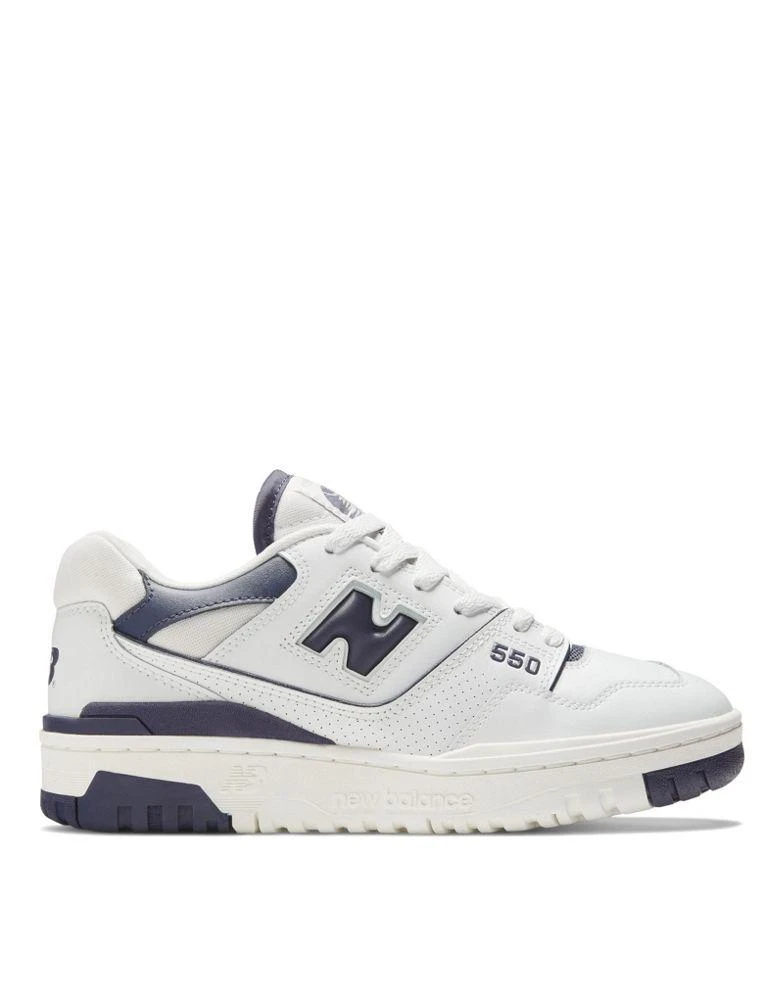 New Balance New Balance 550 trainers in white and navy 1