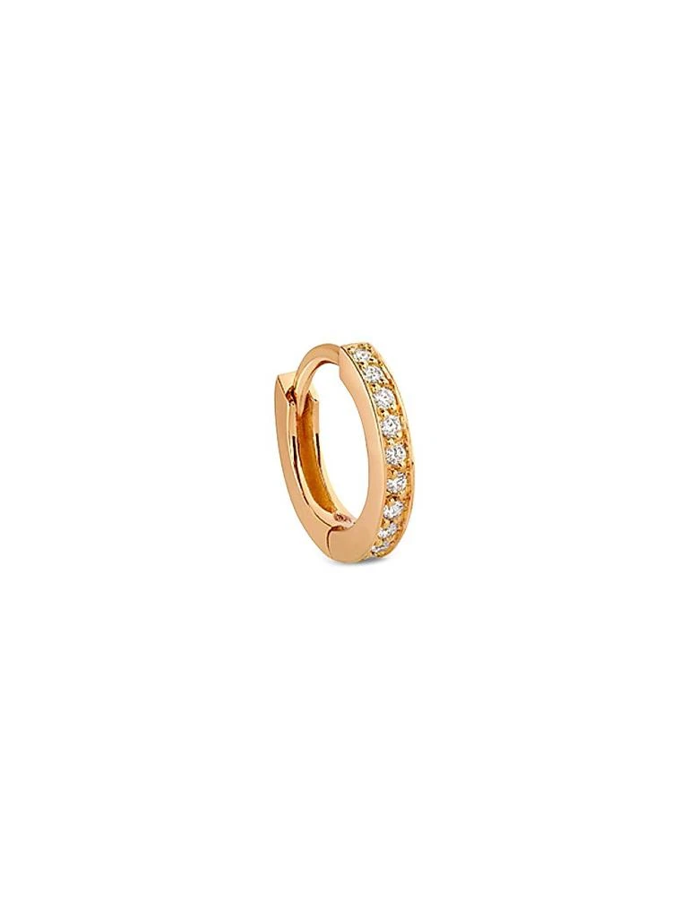 Repossi Berbere 18K Rose Gold 
Diamond Mini Single Hoop Earring 1