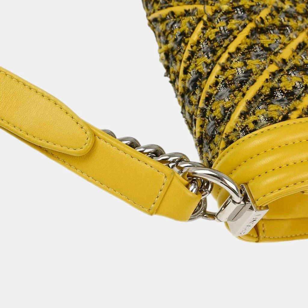 Chanel Chanel Yellow Tweed V Stitch Boy Small Double Chain Shoulder Bag 8
