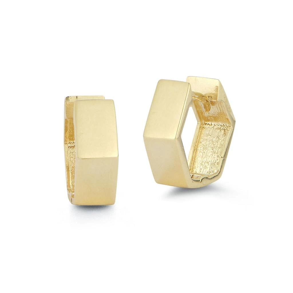 Ember Fine Jewelry 14K Gold Octogon Huggies