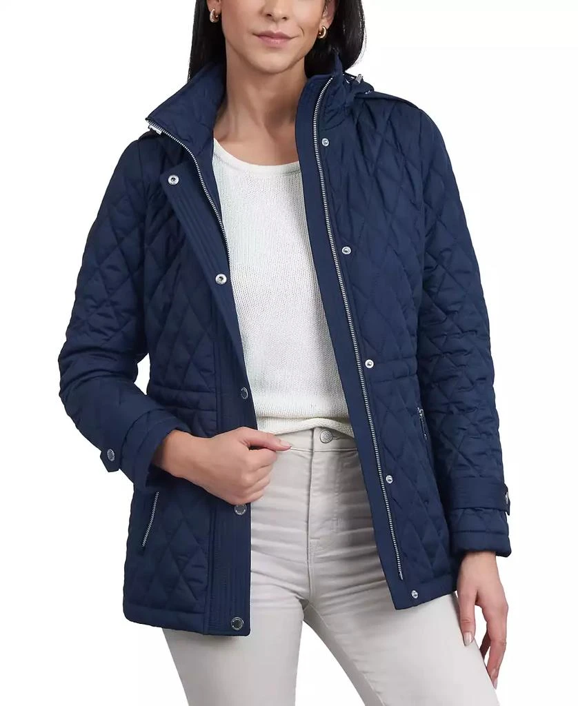 Michael Kors Women's Petite Quilted Hooded Anorak Coat 5