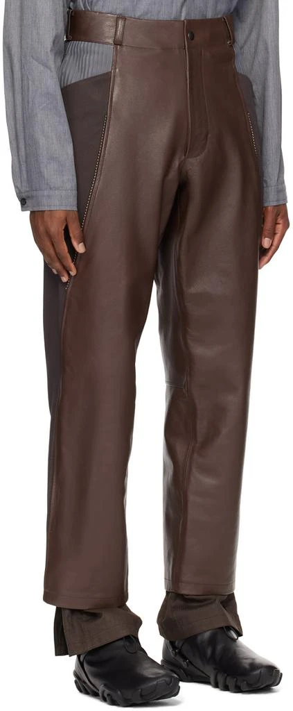 ECCO.kollektive Brown Kiko Kostadinov Edition Milne Leather Trousers 2