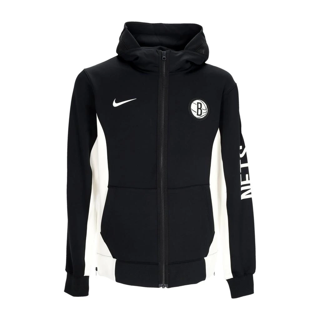 NIKE Men's Hooded Tracksuit Jacket Nba Showtime Dri-fit Full-zip Hoodie Bronet Black/white/white/white 1