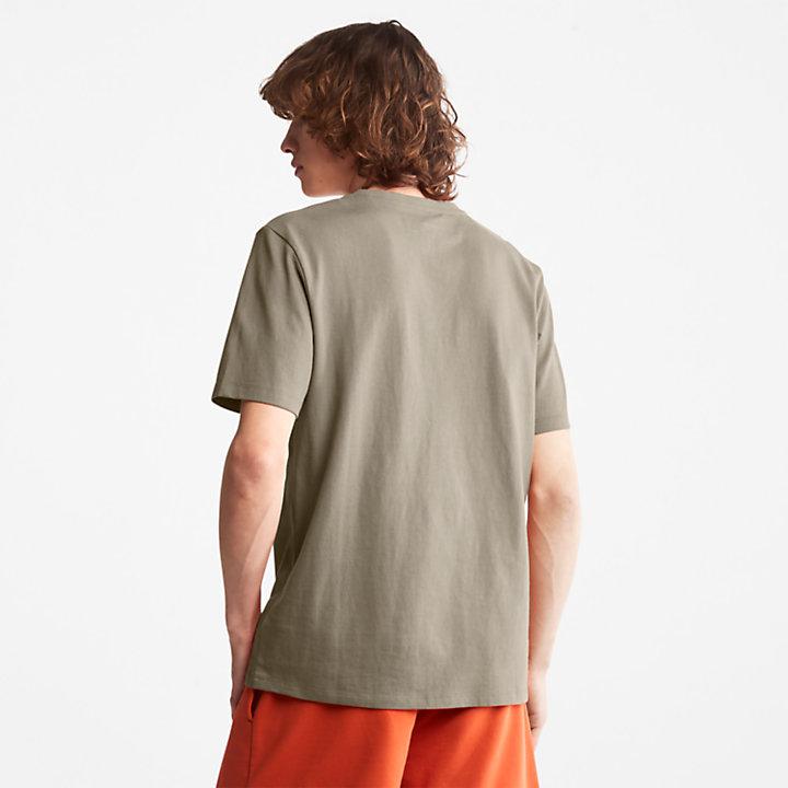Timberland All Gender Heavyweight Logo T-Shirt in Grey