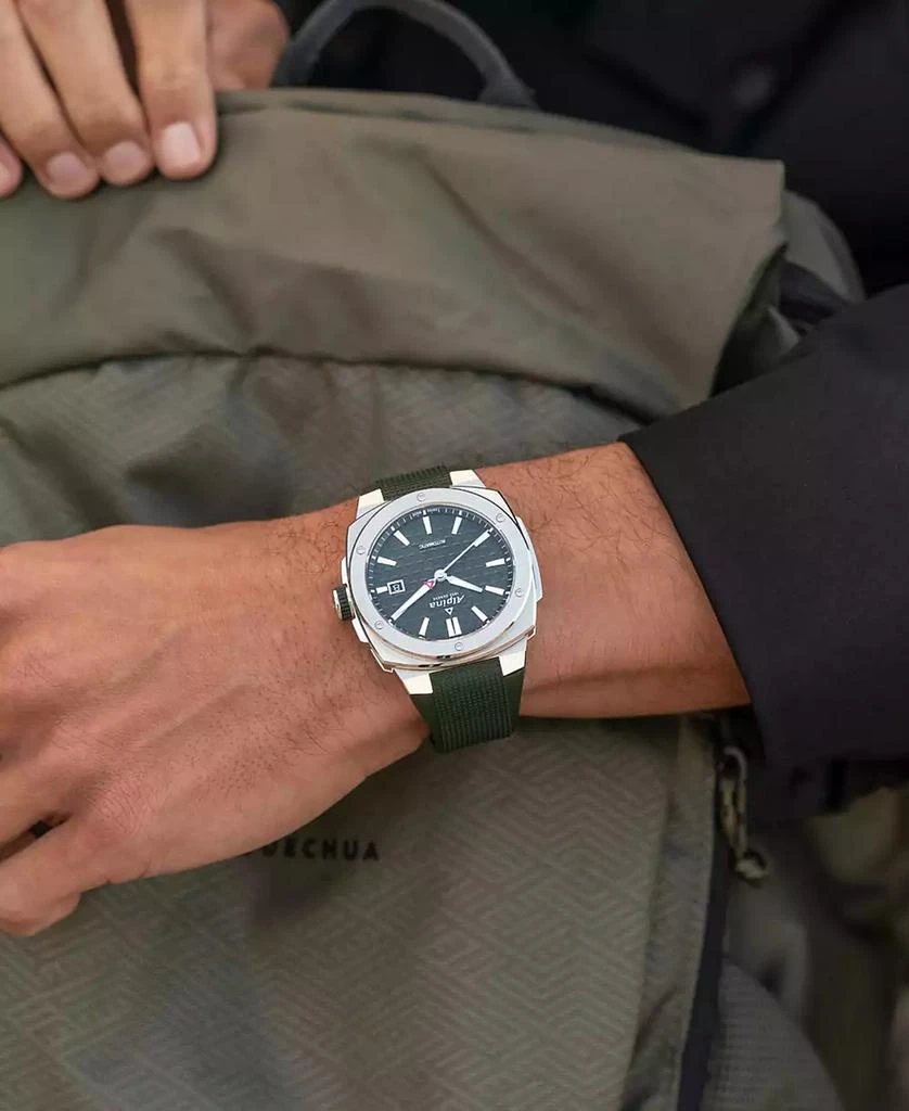Alpina Men's Swiss Automatic Alpiner Green Rubber Strap Watch 41mm 6
