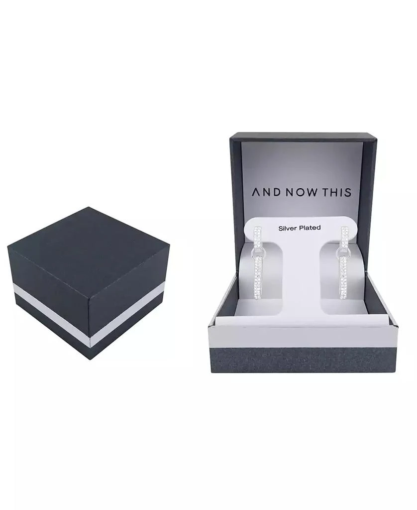 And Now This Crystal Drop Hinged Hoop Earrings 4