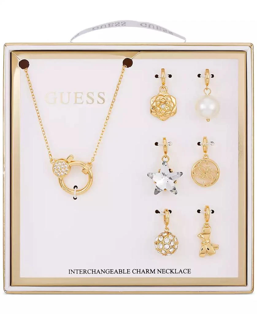 GUESS 6-Pc. Interchangeable Charms Gold-Tone Necklace, 18" 3