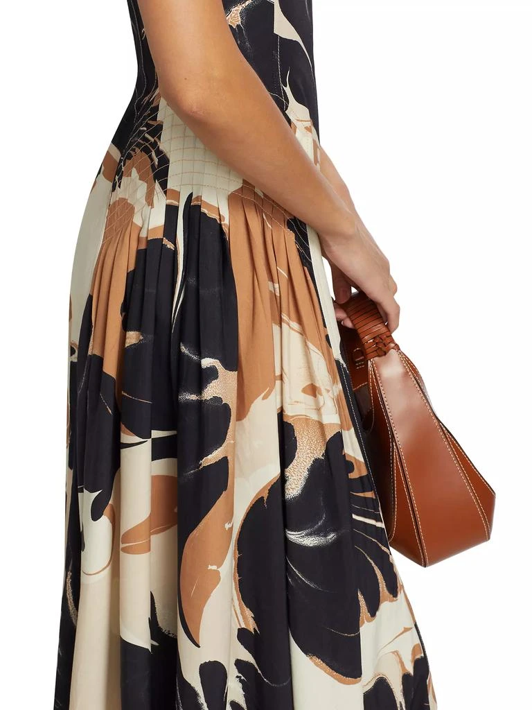 SIMKHAI Paola Linen-Blend Abstract Maxi-Dress 6