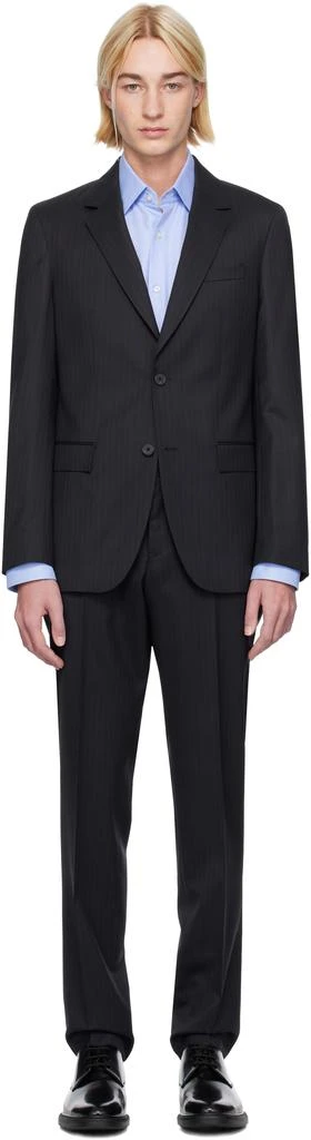 Hugo Boss Navy Striped Suit 1
