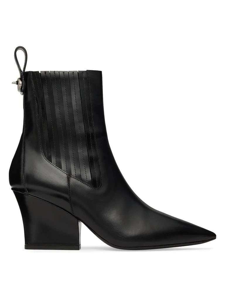 Valentino Beatle 75MM VLogo Lockette Brushed Leather Boots 1