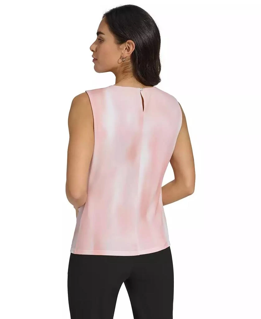 Calvin Klein Women's Printed Pleat-Neck Sleeveless Top 2