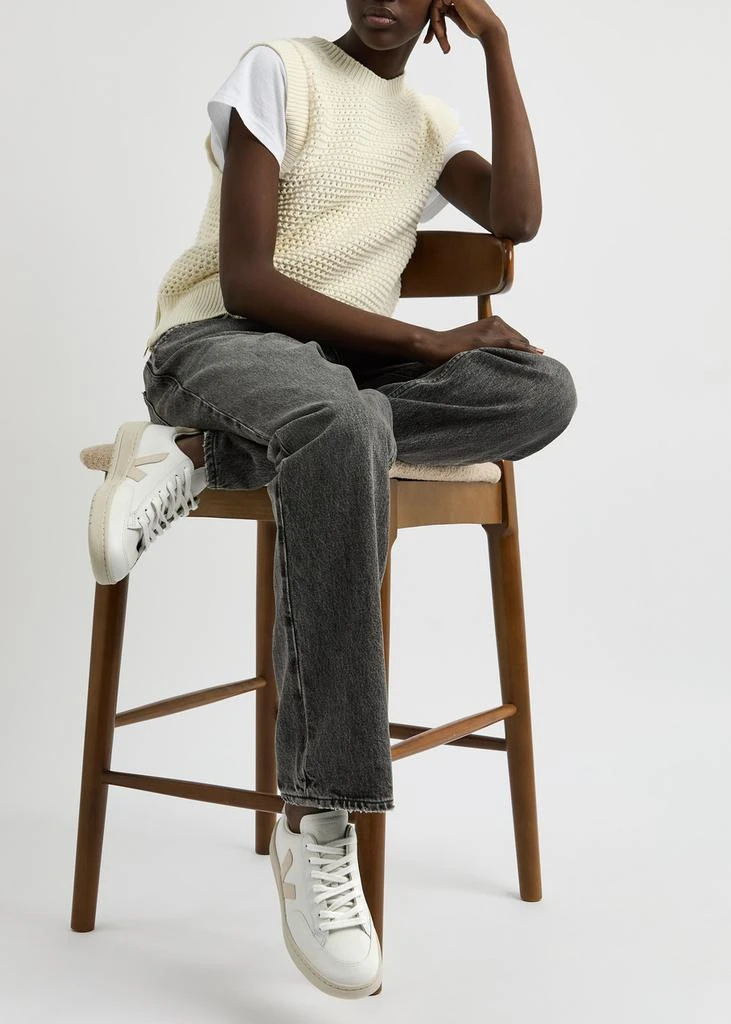 Veja V-12 panelled leather sneakers 5