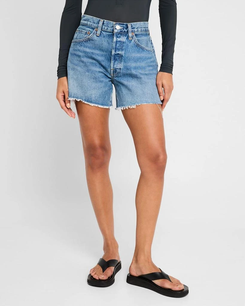 AGOLDE Parker Loose-Fit Vintage Denim Shorts 4