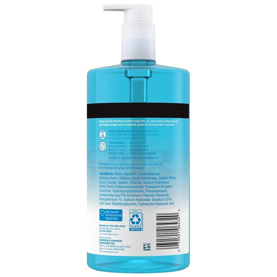 Neutrogena Hydro Boost Gel Facial Cleanser Fragrance-Free 4