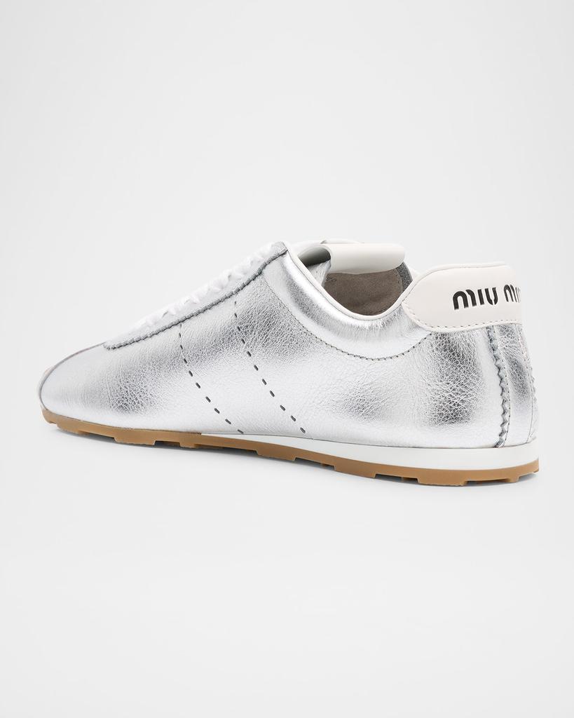 Miu Miu Metallic Leather Retro Runner Sneakers - Casual