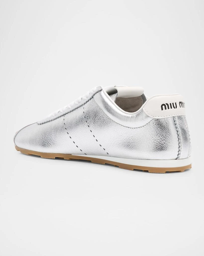 Miu Miu Metallic Leather Retro Runner Sneakers 4