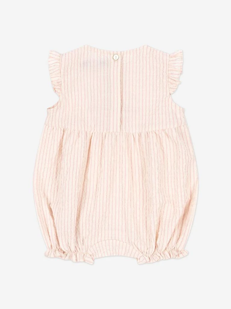 Konges Slojd Baby Girls Ellie Frill Romper in Pink 3