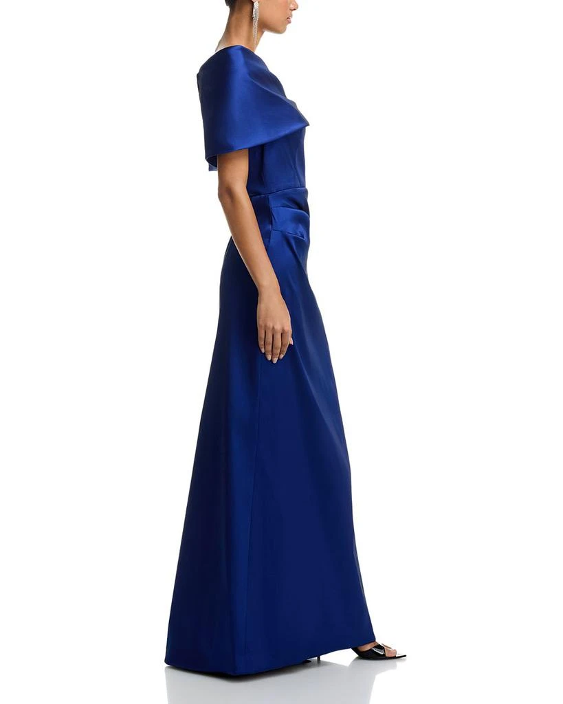 Teri Jon Stretch Mikado Asymmetric Off Shoulder Cuff Gown 5