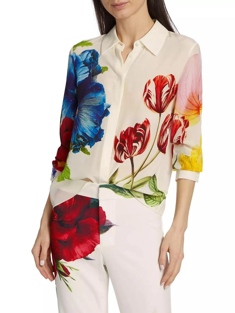 Alice + Olivia Willa Floral Silk Blouse 3