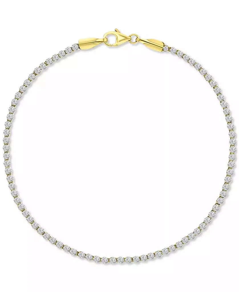 Macy's Cubic Zirconia All-Around Tennis Bracelet in 10k Gold 1